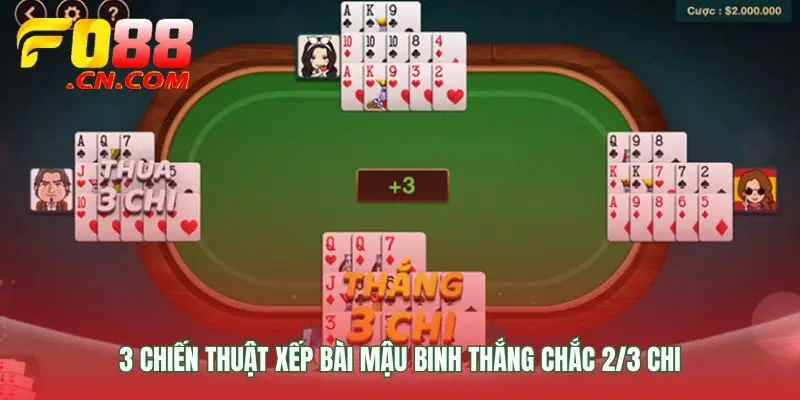 Tư duy xếp bài mậu binh FO88 từ phòng thủ tới công