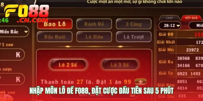 Hệ thống Lô đề FO88 dành cho người mới
